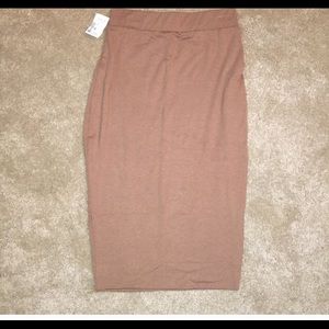 Nude Pencil Skirt
